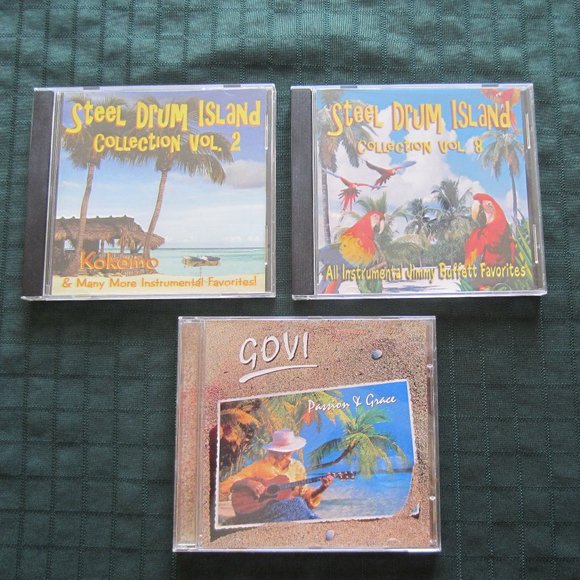 Lot 3 CD's - Steel Drum Island Vol. 3 and Vol. 8 + Govi Passion and Grace - Picture 1 of 2